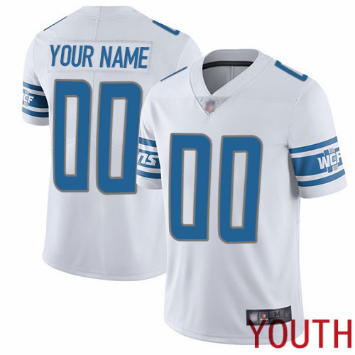 Limited White Youth Road Jersey NFL Customized Football Detroit Lions Vapor Untouchable